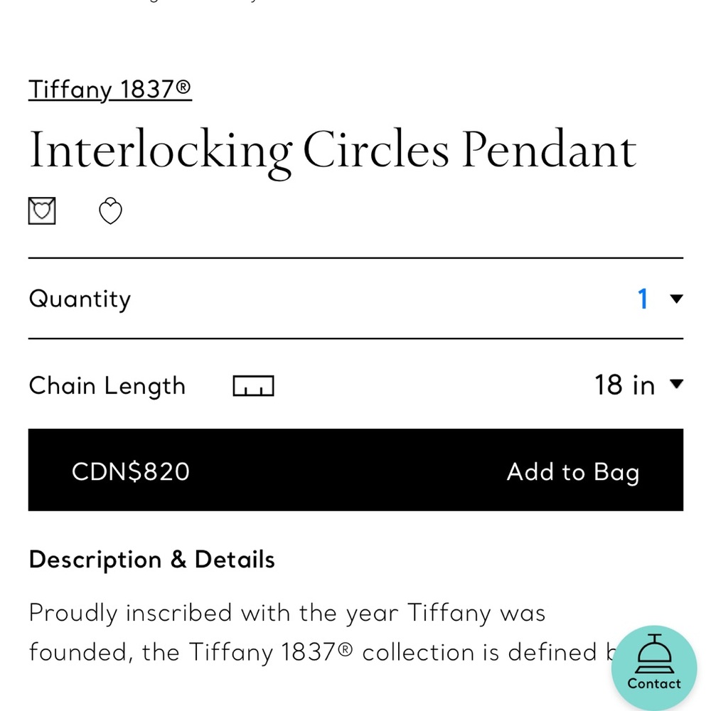 Tiffany & Co. Silver Interlocking Circles Necklace ~ Authentic - Picture 11 of 11